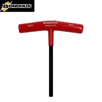 BONDHUS进口加长T型内六角16460扳手平头 英制内六角螺丝刀4.0x356mm 16460 铬钒合金钢 1