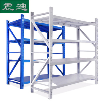 震迪仓储货架1.8米四层中型货架超市库房储物架工具摆放架D523A