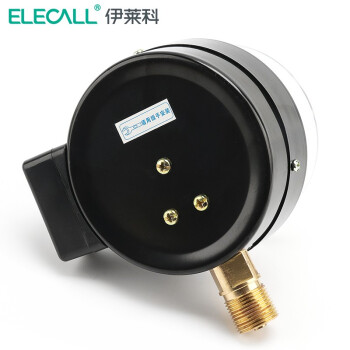 伊莱科(ELECALL)电接点磁助式压力表精密气压水压表控制径向 黑白色 电接点压力表YX-100 0-40Mpa