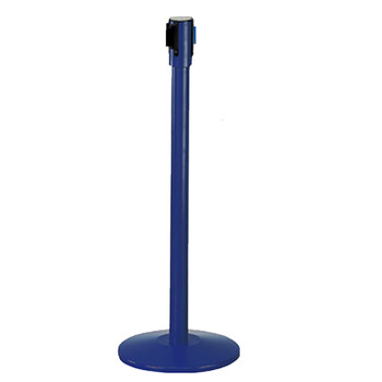 南 LG-M 伸缩带喷塑栏杆座 蓝色 插牌栏杆座 栏杆牌框银行隔离带警戒线围栏护栏排队栏