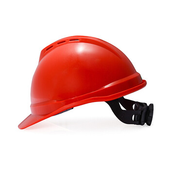 梅思安V-Gard-500ABS豪华超爱戴帽衬V型有孔安全帽施工建筑工地劳保防撞头盔红色1顶