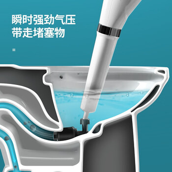 巨奇严选 锂电电动马桶下水道管道疏通机剂一炮通多功能堵塞疏通工具