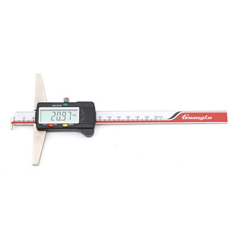 广陆guanglu 单钩头深度 数显卡尺0-150mm 电子数显游标卡尺量具123-101