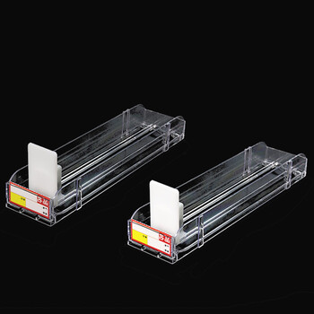 海斯迪克 HKW-164 亚克力一体式自动烟架展示架 便利店超市自动推烟器 卷烟助推器 28cm单边10包（送标签纸）