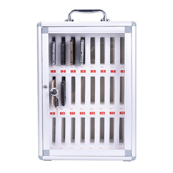 尚也307手机保管箱 24位 办公会议铝合金带锁车间手机收纳盒