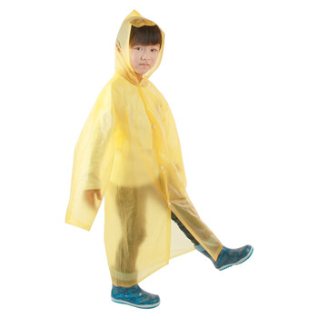 坚冠 雨衣/雨披 适合1.1-1.4米 PVC徒步垂钓旅游户外防飞沫防唾液飞溅简易防护服 均码 黄色 （10件装）