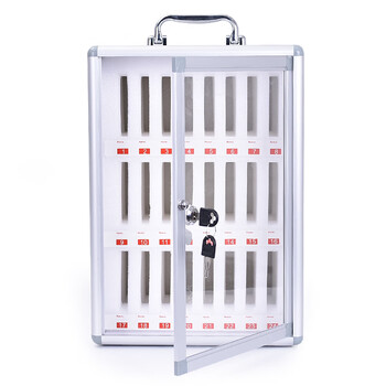 尚也307手机保管箱 24位 办公会议铝合金带锁车间手机收纳盒