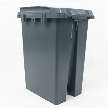 海斯迪克 HKW-190 塑料垃圾桶 分类连体脚踏垃圾桶 灰色30L其他垃圾