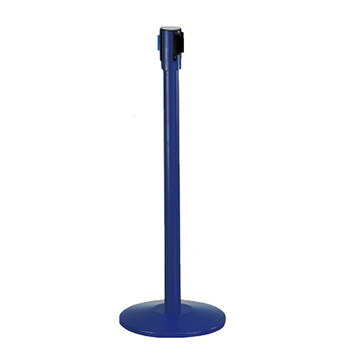 南 LG-M 伸缩带喷塑栏杆座 蓝色 插牌栏杆座 栏杆牌框银行隔离带警戒线围栏护栏排队栏