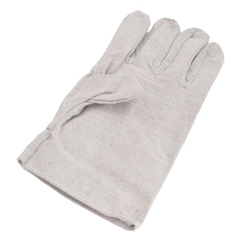 伏兴 FX559 帆布手套加厚双层耐磨防滑劳保手套 施工作业防护手套 24线白甲帆布 均码10双装