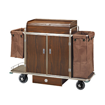 南 C-85 南方客房服务车 胡桃木色  酒店房口车多功能工作清洁车布草车服务车(不含分隔栏）