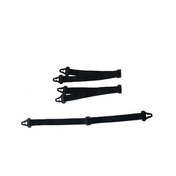 代尔塔/DELTAPLUS 102021 标准款下颚带 可调节弹性安全帽下颌带 黑色 10个/包 1包装