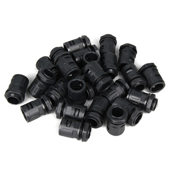 BOWERY波纹管接头直插式尼龙塑料管穿线软管接头黑色密封固定接头AD54.5/PG48 1个