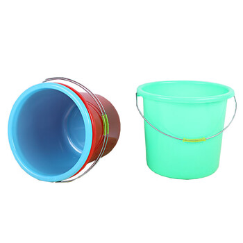 兰诗（LAUTEE）DA2161 多规格塑料水桶手提桶加厚水桶 口径36.5*高32cm约22升  5个装绿色