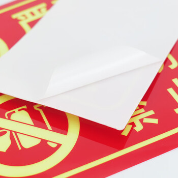 冰禹 消防通道严禁堵塞标识牌2张 13.7*36cm 夜光PVC墙贴 消防安全警示贴纸 BYlf-64