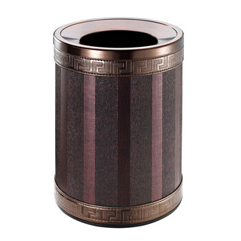 南 GPX-45QX 南方套皮房间桶 紫红条纹 商用酒店宾馆客房垃圾桶 皮纹房间桶 果皮桶