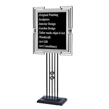南 P-10 黑金钢立面指示牌 镜钢 酒店迎宾牌餐牌宣传告示牌展架欢迎牌