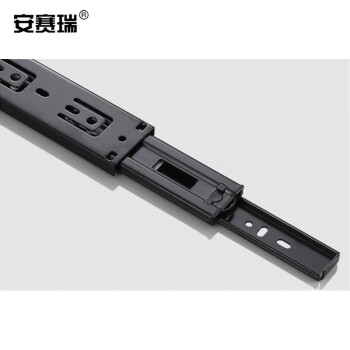 安赛瑞 抽屉轨道普通款 18寸三节缓冲抽屉滑轨缓冲橱柜导轨触碰式4510滑轨五金滑道  510039