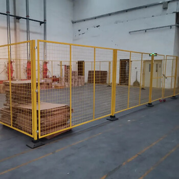 唯曼移动护栏车间隔离栏仓库隔离网厂区围墙护栏网铁丝网机械设备围栏 额外加立柱1.2米高含底座