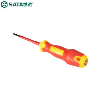 世达（SATA）61223   T系列双色柄十字绝缘螺丝批#2x100MM