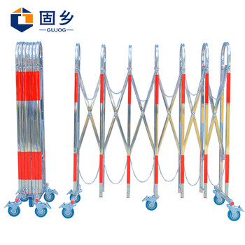 固乡 电力施工伸缩围栏高压危险隔离栏 不锈钢伸缩围栏 可移动护栏道路施工围挡 隔离栅栏定做款5米长