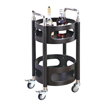 南 C-75 圆形酒水车 黑色 酒水饮料车推车送餐车