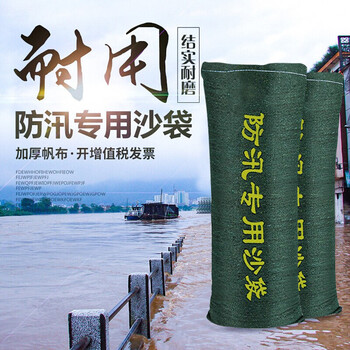 文举 防汛沙袋抗洪防汛专用沙袋防水灾帆布袋地下室车库电梯井挡水防积水防洪涝 抽绳款70*30cm（空袋）
