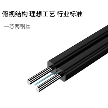 天背 皮线光缆单芯室内入户光纤成品跳线500米 双钢丝SC接头 TB-P181C