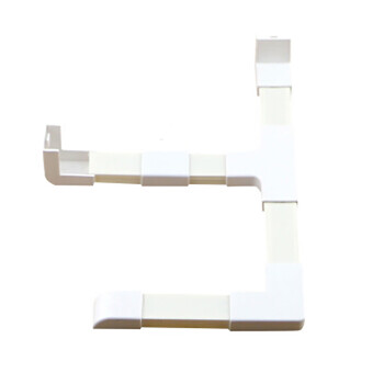 鸣固 pvc线槽配件明装 阴角 阳角 三通 直接 转角 堵头 广东型线槽配件60*40（任选六件）下单请备注