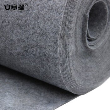 安赛瑞 一次性地毯 商用地毯 1×10m 婚庆办公室楼梯开业展会舞台加厚地毯楼梯过道地毯 2.2mm 灰色26317
