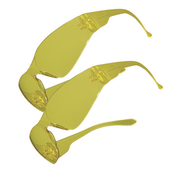 代尔塔/DELTAPLUS 101121 舒适型PC安全护目镜 防风沙防冲击防刮擦眼镜 黄色 1副 企业专享