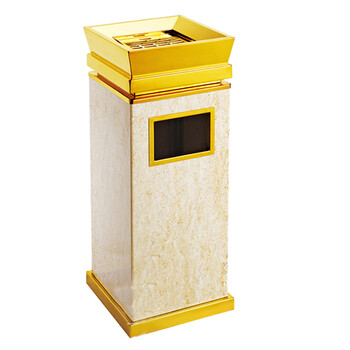 南 GPX-7R01 皇冠座地 南方烟灰桶 镜金 办公楼立式创意座地烟灰桶户外垃圾箱大厅大堂电梯口烟灰桶