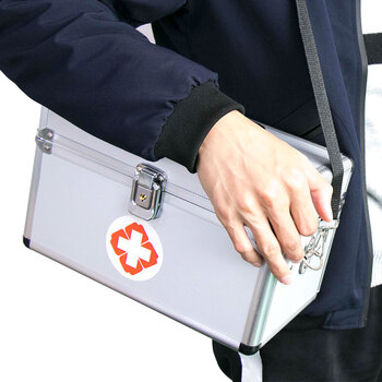 冰禹 BYaf-40 多功能铝合金医药箱 手提急救药箱 急救医药箱 9寸（25*15*16cm）