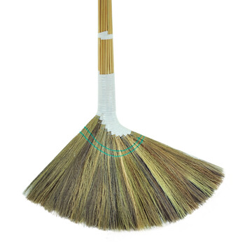 益美得 老式手工扫把高粱芒草稻草植物秸秆草编扫把笤帚学校物业环卫商用 秸秆凤尾扫把