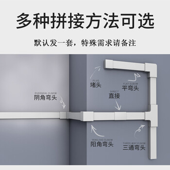 鸣固 pvc线槽配件明装 阴角 阳角 三通 直接 转角 堵头 广东型20*10 （任选六件）下单请备注
