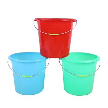 兰诗（LAUTEE）DA2154 多规格塑料水桶手提桶加厚水桶 口径30*高25cm约10升  5个装红色