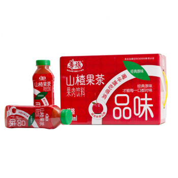 华旗 山楂果茶 经典原味 果肉果汁饮料 400ml*12 整箱装