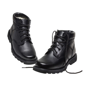 星工（XINGONG）保暖棉鞋男 防滑扣男士短靴户外防寒军迷羊毛皮靴 黑色 43码