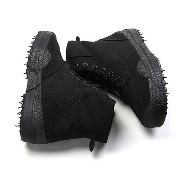 者也 高帮解放鞋 一双 花绿防滑耐磨透气登山徒步帆布鞋 42码 3520