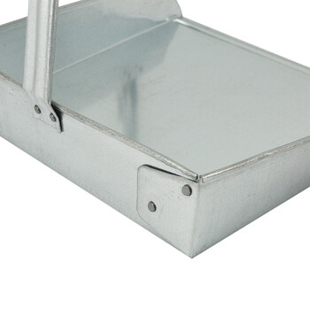 益美得 铁簸箕垃圾铲商用金属簸箕畚斗扒斗 大号白铁款（三个装）