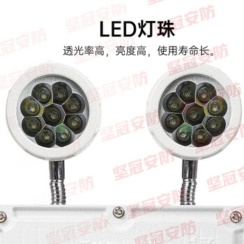 坚冠 消防LED防爆应急灯 消防应急灯双头商用煤矿仓储紧急疏散通道标识疏散指示灯标志灯【防爆应急灯】