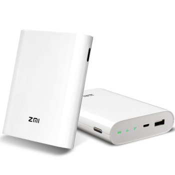 ZMI（紫米） 7800毫安 联通/移动/电信/全网通/移动电源/充电宝 随身mifi 4G无线路由器 MF855 白色