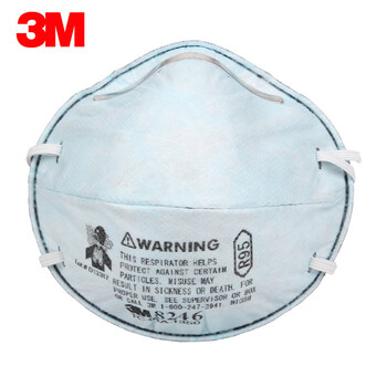 3M口罩8246活性炭防护口罩R95头戴式防酸性气体防油烟防雾霾防尘口罩 20只/盒  W定做