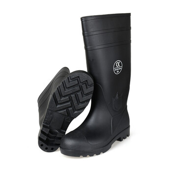 者也（ZYE）耐酸碱高筒雨靴长筒防汛雨鞋安全防护雨靴防滑防水防油雨鞋 标准款45码