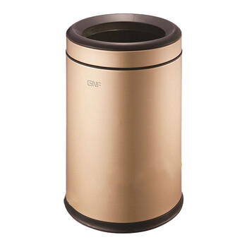 南 SF10-Y01 南方圆形房间桶  香槟金 果皮桶  商用酒店宾馆客房垃圾桶 容量10升