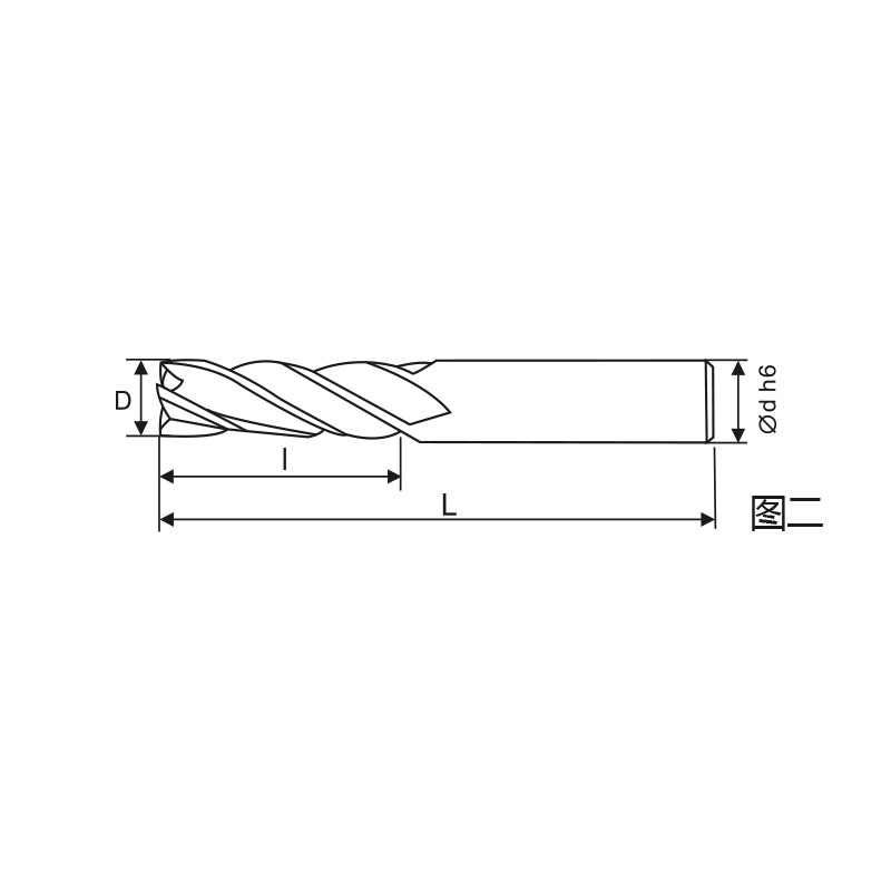 刃天行立铣刀 PGM4160-100S16T30通用加工4刃 平底铣刀 订制品