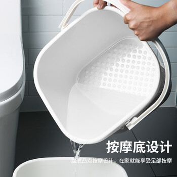 达福芮30cm加厚加大泡脚桶 家用大号塑料洗脚盆提水桶塑料盆加厚足浴盆
