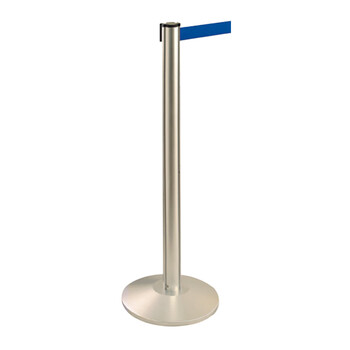 南 LG-W 铝合金伸缩带栏杆座  砂光银 两米隔离带警戒线围栏护栏排队栏