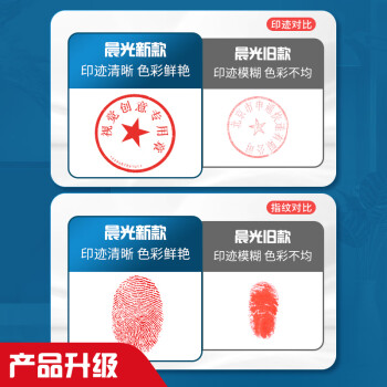晨光（M&G）φ80mm透明圆形财务快干印台印泥 办公用品 红色单个装AYZ97512