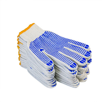 盖歇茂（GXM）点胶劳保手套gxm-600g防滑耐磨棉纱工作线手套1双【企业定制】